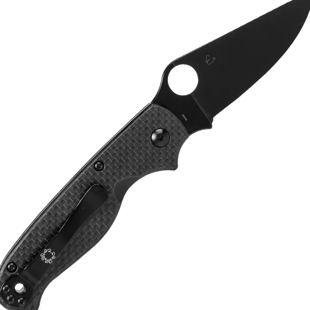 C275CFPBK - Spyderco ButtonUp Carbon Fiber Black Blade