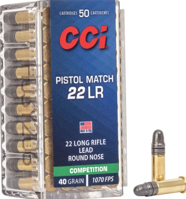 62100158 - CCI 22LR 40GR PISTOL MATCH PLOMB