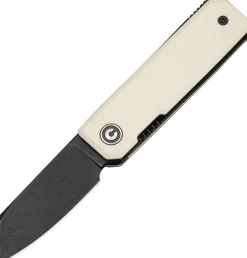 C25036-3 - Civivi Kukei White G10 Black Nitro-V design Tashi Bharucha