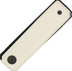 C25036-3 - Civivi Kukei White G10 Black Nitro-V design Tashi Bharucha