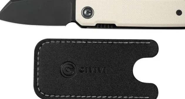 C25036-3 - Civivi Kukei White G10 Black Nitro-V design Tashi Bharucha