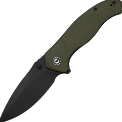 C25037-2 - Civivi Vyrent Black Olive canvas micarta black Stonewahed Nitro X-7