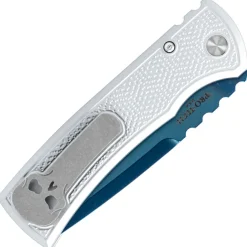 Chaves Knives Redencion Auto Grey “Spiral Stipple” Sapphire