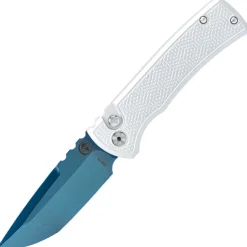Chaves Knives Redencion Auto Grey “Spiral Stipple” Sapphire