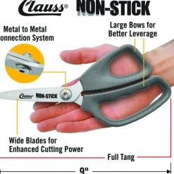 CL19972 - CLAUSS Ciseaux Anti-Adhésifs Titanium Non Stick Shear 9in 23cm