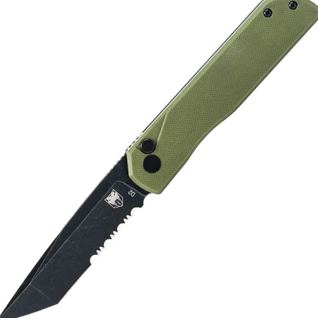 Cobratec Knives - Prowler Button Lock Tanto OD/Serration