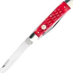 Cobratec Knives - Traditional two blades Trapper Bone Red