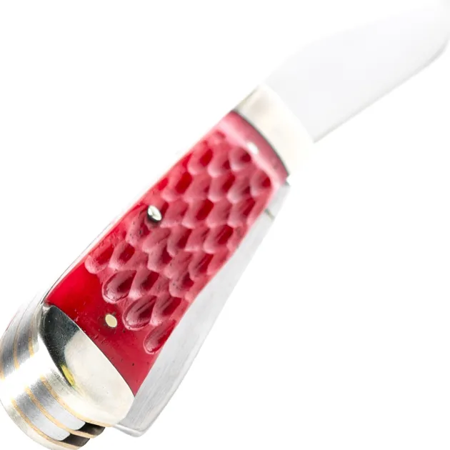 Cobratec Knives - Traditional two blades Trapper Bone Red