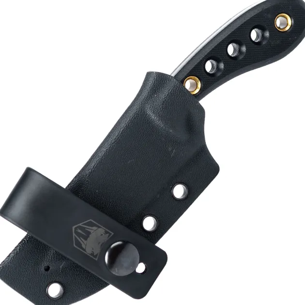 CobraTec - Pocket Bowie Fixed Blade Black - Kydex