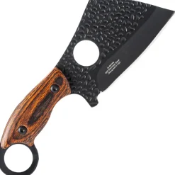 Couteau fixe mini cleaver ElitEdge lame noire manche bois