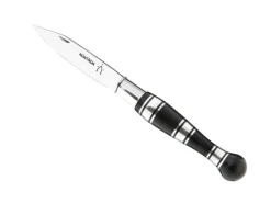 87405 - COUTEAU NONTRON 25 MANCHE BOULE 12CM EBENE/ ALUMINIUM