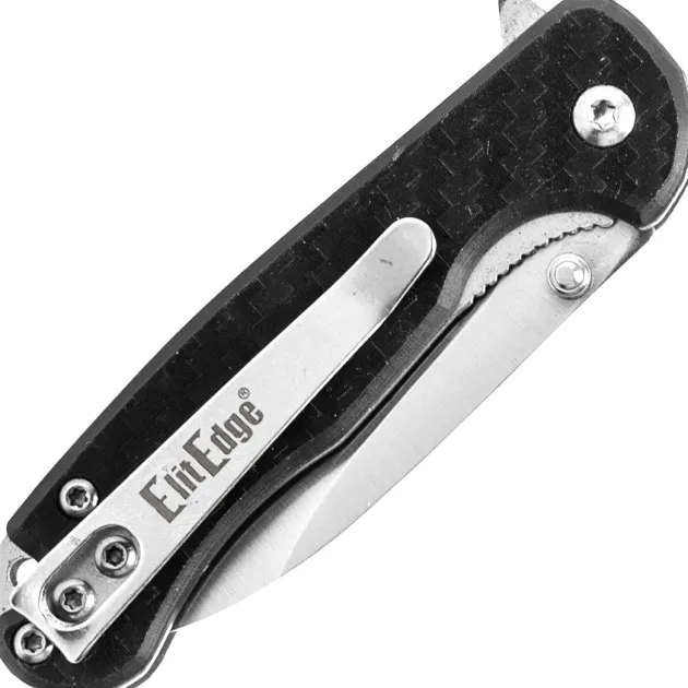 Couteau pliant ElitEdge plaquettes carbone