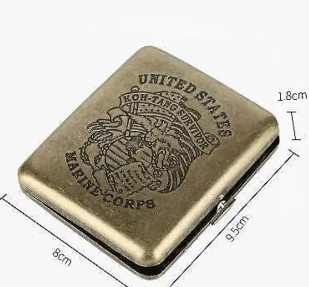 CS1BRSS - VIPERADE Etui à Cigarettes laiton avec logo USMC