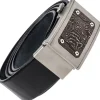 C02TICF - Ceinture Cuir avec boucle titane et insert carbone & Cuivre