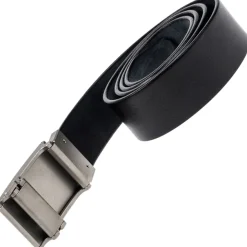 C01TICF - Ceinture Cuir avec boucle titane et insert carbone Marble