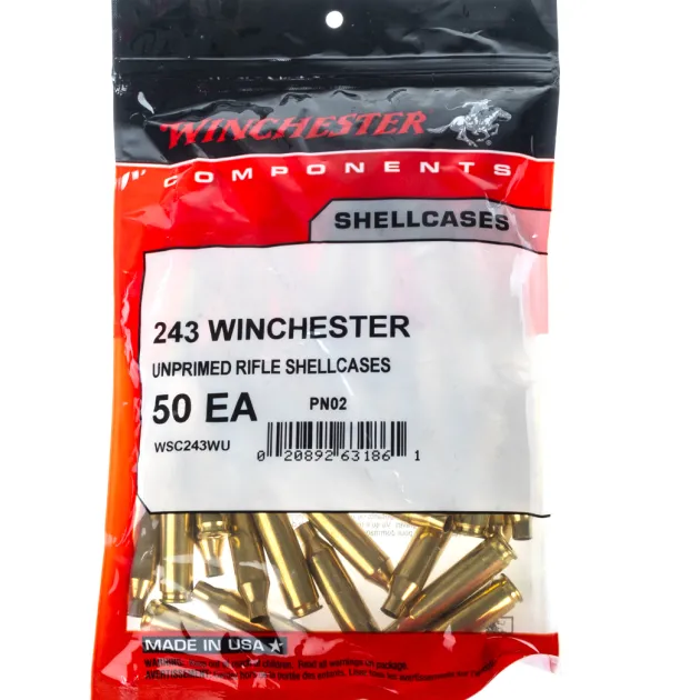 CWSC243WU - Winchester douille 243 winchester x 50