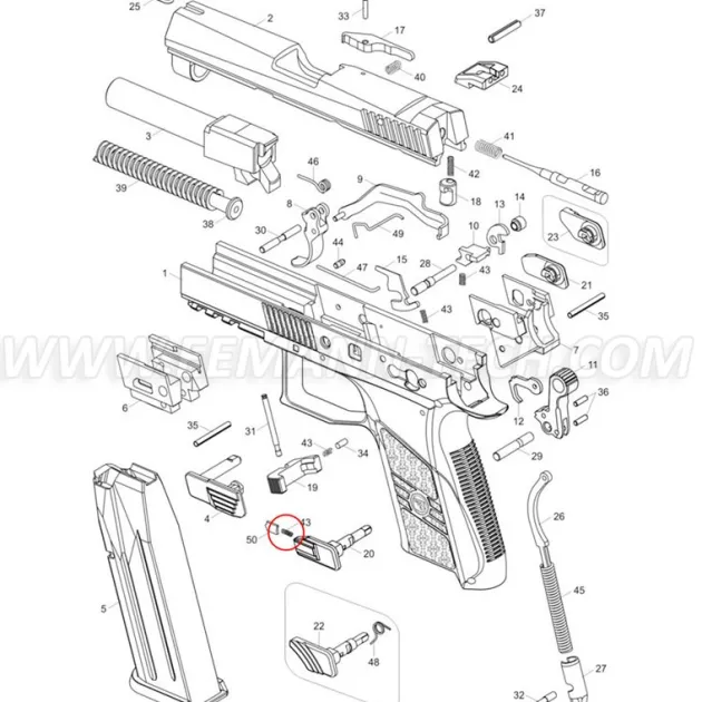 CZ-016077 - CZ P-07/P-09 Safety Latch Spring
