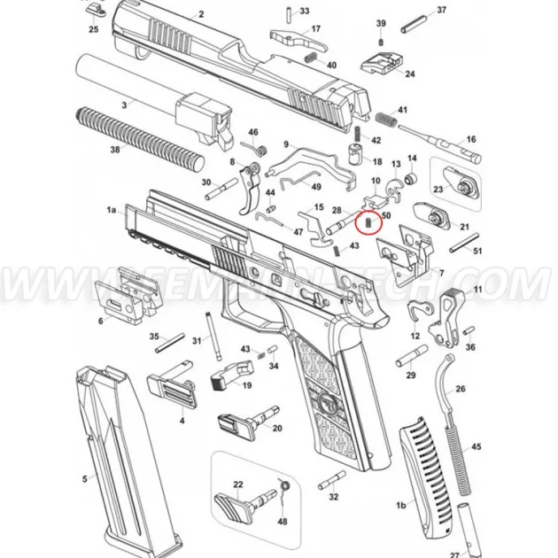 CZ-016012 - CZ P-07/P-09 Sear Spring