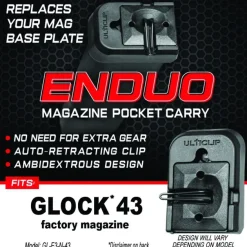 D-GL-E3-N-43 - Ulticlip Enduo pour Glock 43