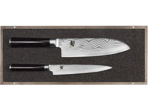 DMS.230 - Kai Japan Set de 2 couteaux de cuisine SHUN DAMAS INOX
