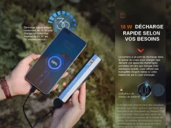 ECPNOIR - Fenix E-CP Noir 1600 lumens - Lampe de poche PowerBank