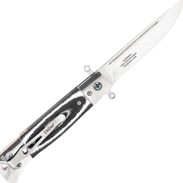Elite Edge 440C Folder Black&White Micarta