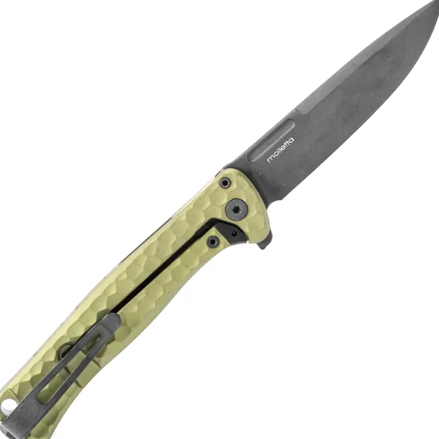 EM01A GB - Lion Steel Emmet Green Aluminium Hammertone Old Black