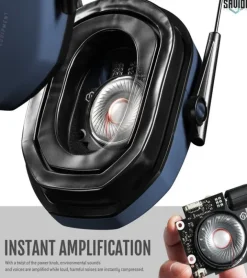 EM-APOLLO-LU - Savior Casque Antibruit Electroniques Bleu