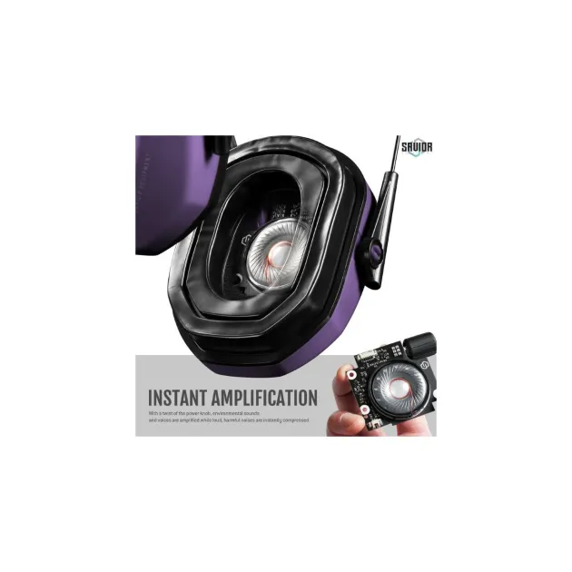 EM-APOLLO-UR - Savior Casque Antibruit Electroniques Violet