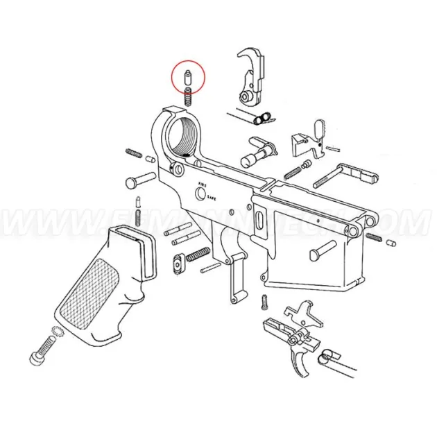 ET-180035 - Eemann Tech Buffer Retainer for AR-15