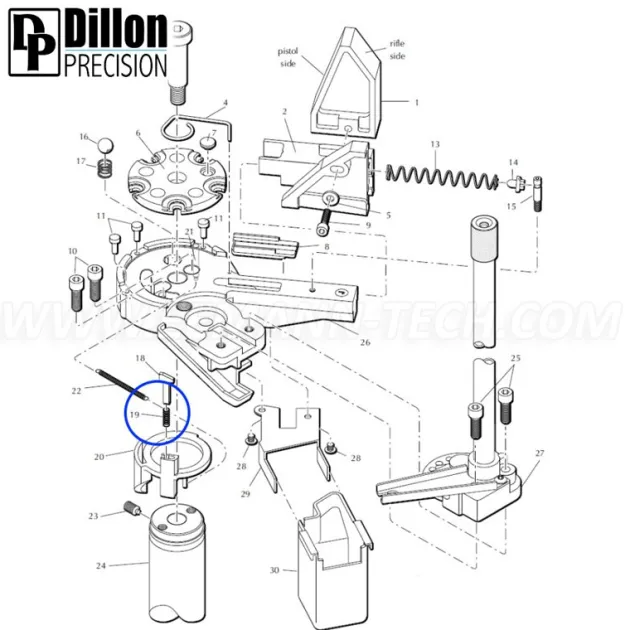 ET-513938 - Eemann Tech Pawl Spring 13938 for Dillon XL650/XL750