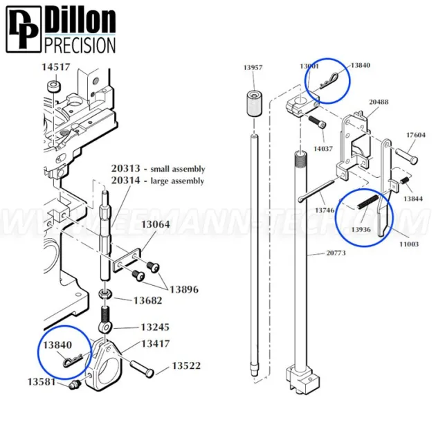ET-501050 - Eemann Tech Springs Kit for Dillon RL1050