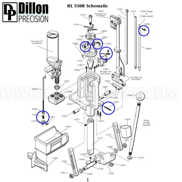 ET-520048 - Eemann Tech Springs Kit for Dillon RL550