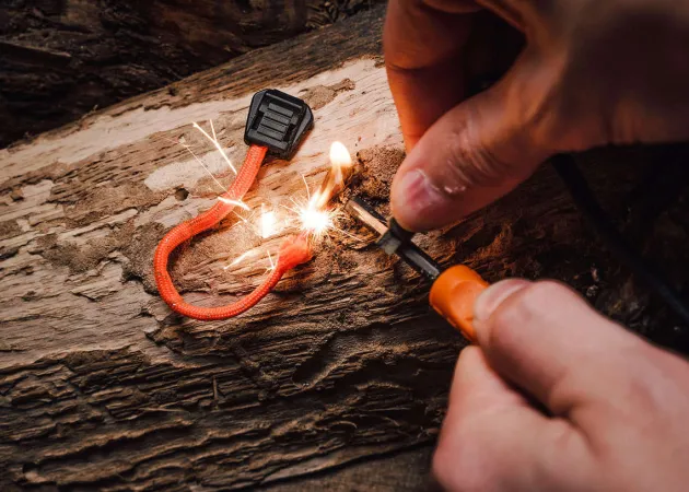 ET9000ORG - Exotac Tirette fermeture éclair allume feu orange