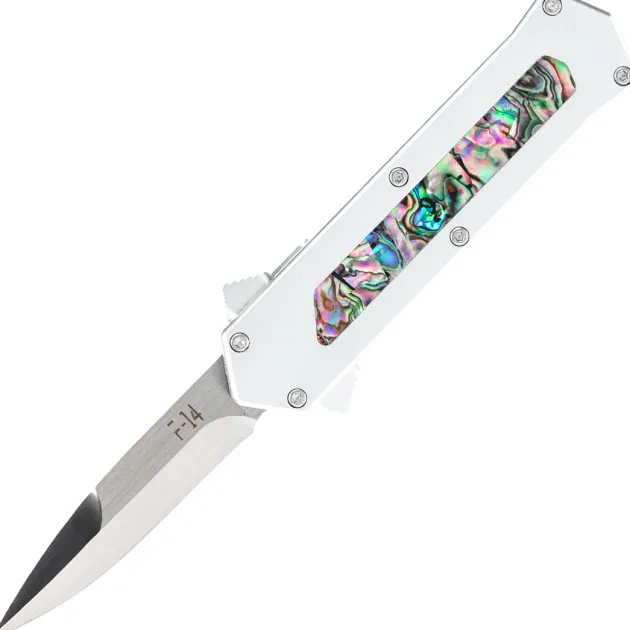 F14-ABA - AKC X-Treme F-14 Mini OTF Abalone