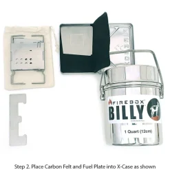 FBBCCKKIT - Firebox kit du randonneur nano G2 acier inoxydable.