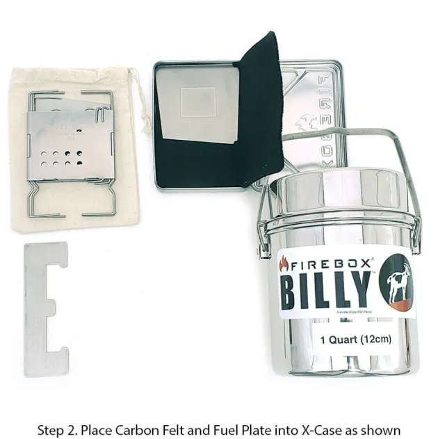 FBBCCKKIT - Firebox kit du randonneur nano G2 acier inoxydable.