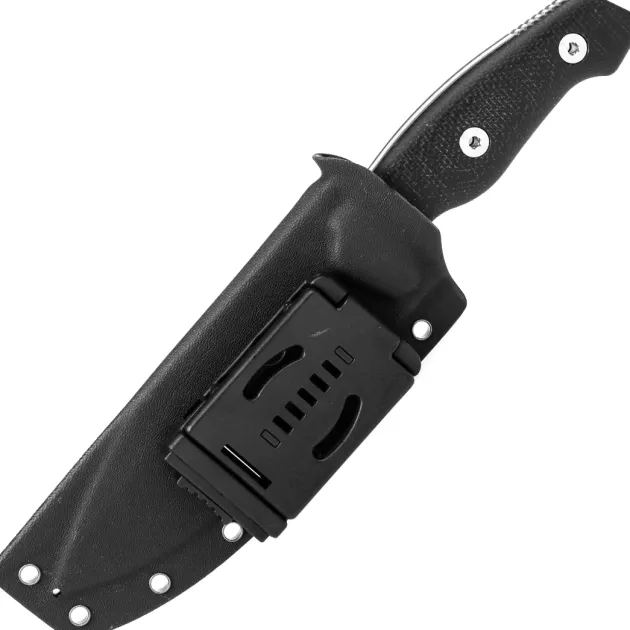 F712-BK-2 - Kunwu Stiffy G Black Micarta Satin ASSAB 88