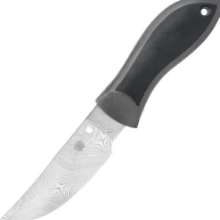 FB01PGYD - Spyderco Moran Upswept Gray Damasteel Sprint Run