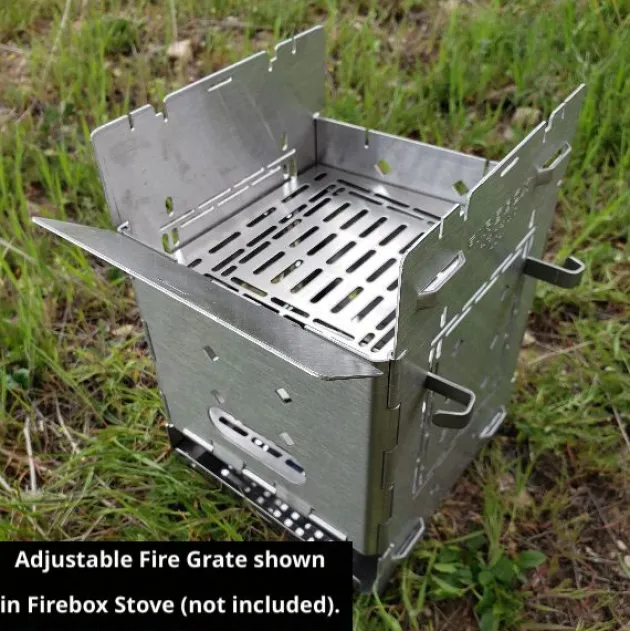FB5TIADFI - Firebox Grille à feu ajustable titane pour G2 5 "