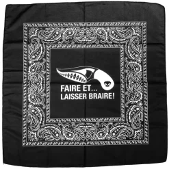 Fred Perrin Bandana noir Faire et laisser braire !