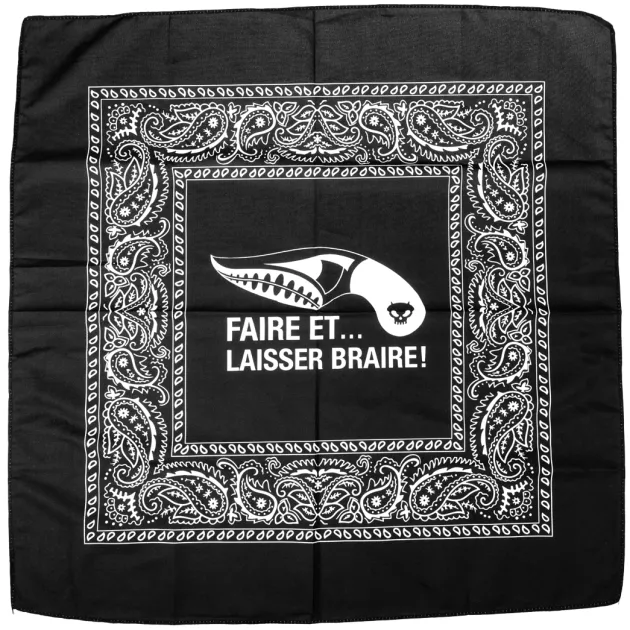 Fred Perrin Bandana noir Faire et laisser braire !