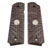 982-FS-BB-BC - Wilson Combat Grips Full-Size, Black Cherry G10, TRAK Starburst Pattern, Bevel Bottom