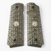 982-FS-BB-DO - Wilson Combat Grips Full-Size, Dirty Olive G10, TRAK Starburst Pattern, Bevel Bottom