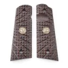 982-FS-FB-BC - Wilson Combat Grips Full-Size, Black Cherry G10, TRAK Starburst Pattern, Flat Bottom