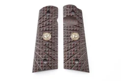 982-FS-FB-BC - Wilson Combat Grips Full-Size, Black Cherry G10, TRAK Starburst Pattern, Flat Bottom