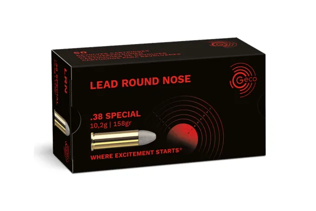 2317718 - GECO .38SPECIAL 10.2g 158gr Lead Round Nose BTE50
