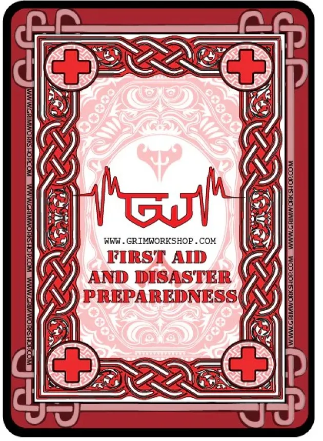 GRIAIDDEC - GRIM WORKSHOP First Aid Playing Cards Cartes à Jouer Premiers Soins