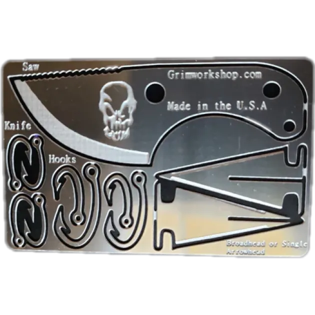 GRICARD005 - Grim Workshop carte de survie Bushcraft