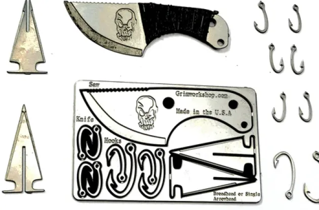 GRICARD005 - Grim Workshop carte de survie Bushcraft